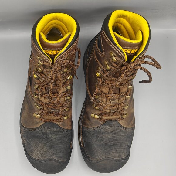 Keen ASTM F2413-18 MEN SZ US 11 M Waterproof Leather Hiking Steel toes boots